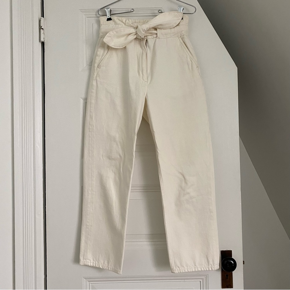 [& Other Stories] Odette Belted Paperbag White Jean